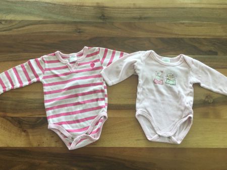 2 mal Body Baby Grösse 62 68 pink rosa