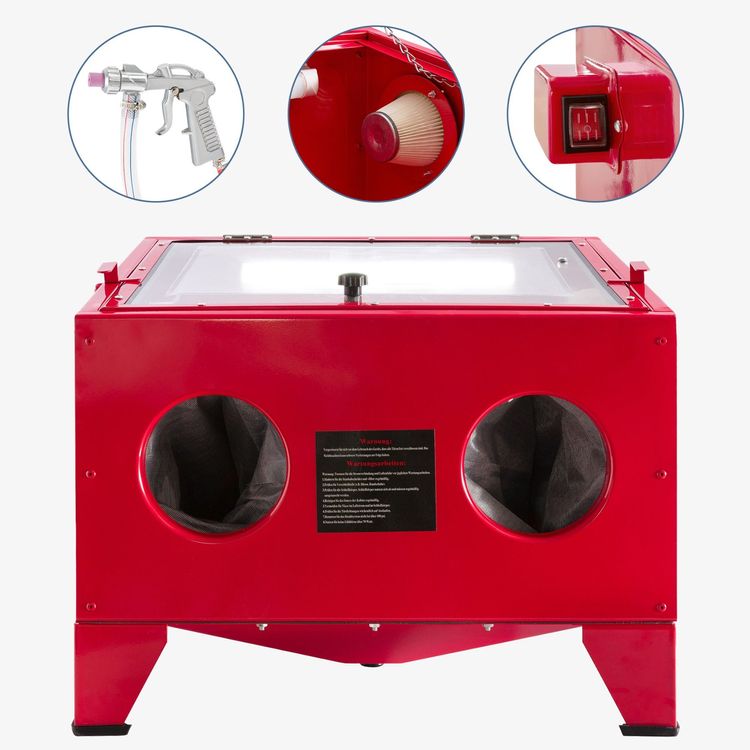 Sandstrahlgerät SB30 30L - Komplettset Mit Pistole & 4 Düsen Für Werkstatt