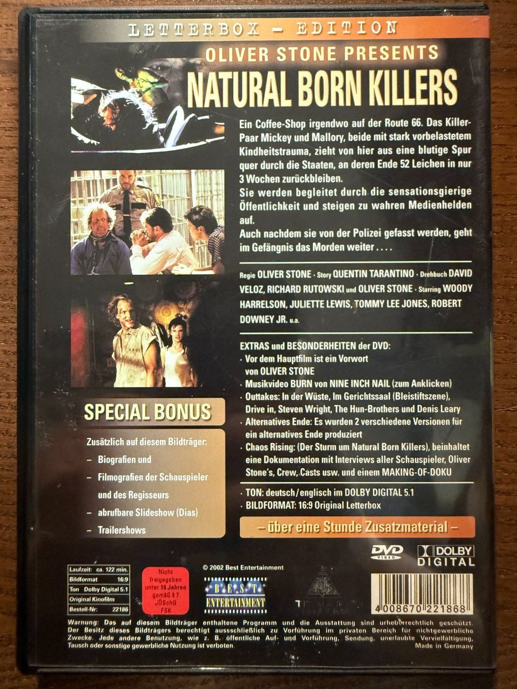 Tutti i DVDs: Natural Born Killers – Usato da Zürich venduto da FilmFreunde 1