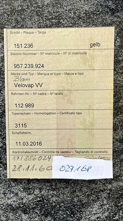 Ciclomotori: Mofa Velovap – Usato da Fischbach-Göslikon venduto da Ch-Hu 4