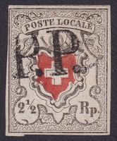 14I Ab. POSTE LOCALE T.28 mit KE, Erstdruck, schwarzes P.P.