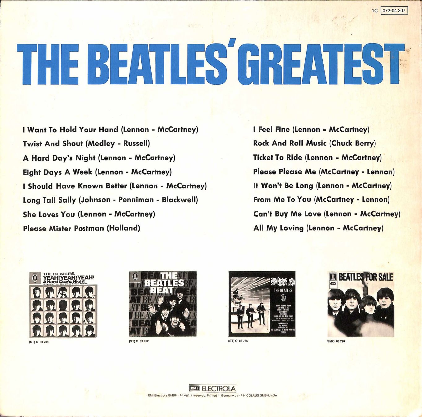 Dischi in vinile: LP: The Beatles' Greatest – Usato da Trimmis venduto da Dres2 1