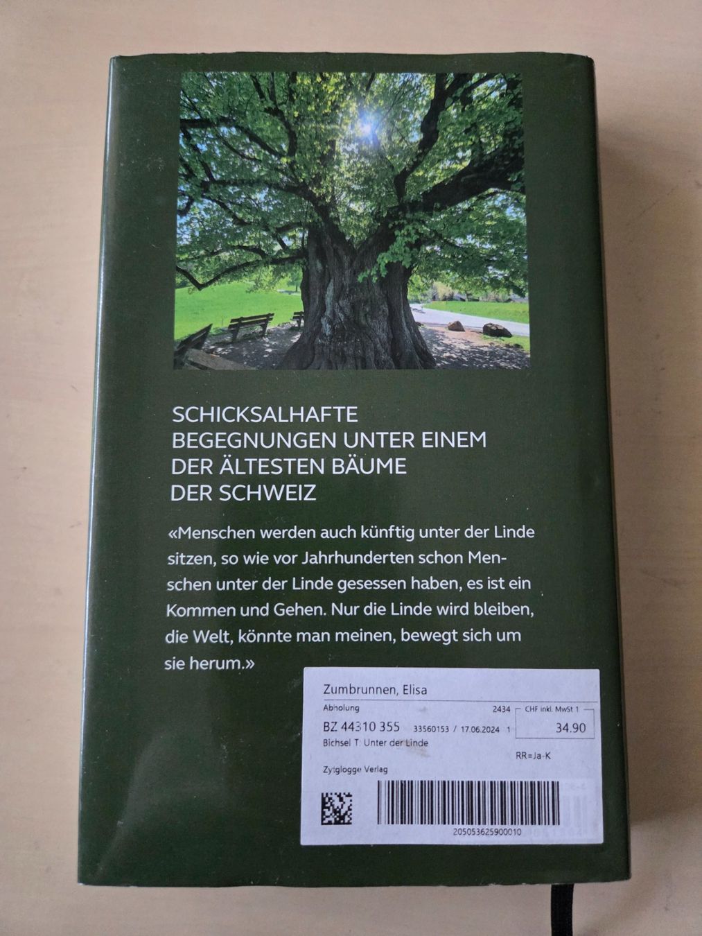 Libri: Unter der Linde, Therese Bichsel – Usato da Liestal venduto da ITOlio 1