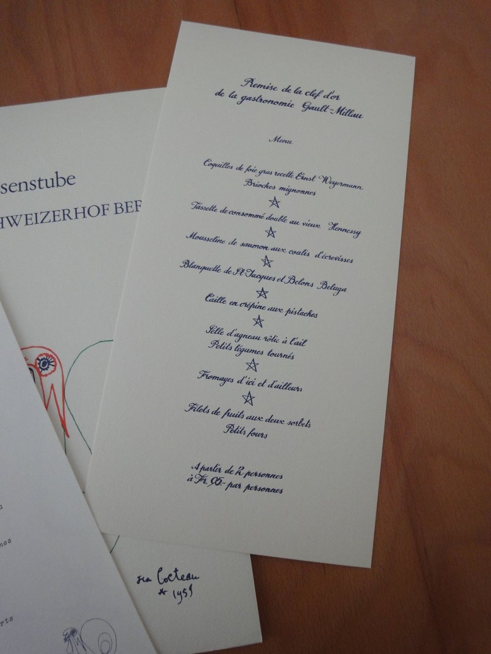 Cartoline: Menu-/Speisekarte -  Hotel Schweizerhof Bern – Nuovo (secondo la descrizione) da Biel/Bienne venduto da 07helios032 2