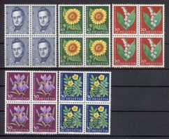 1961, Pro Juventute, Viererblöcke, SBK 20.– **