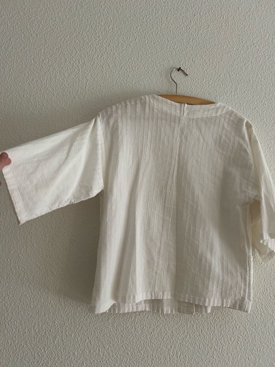 Camicette: Chemisier vintage blanc Baghdadi, coton – Usato da Morges venduto da cat_6cm9 3