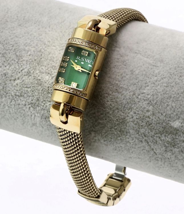 Elegante Gold RSW Diamantuhr, (Neu