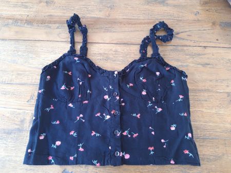 Crop Top Floral Urban Outfitters XS geblümt Boho Ska