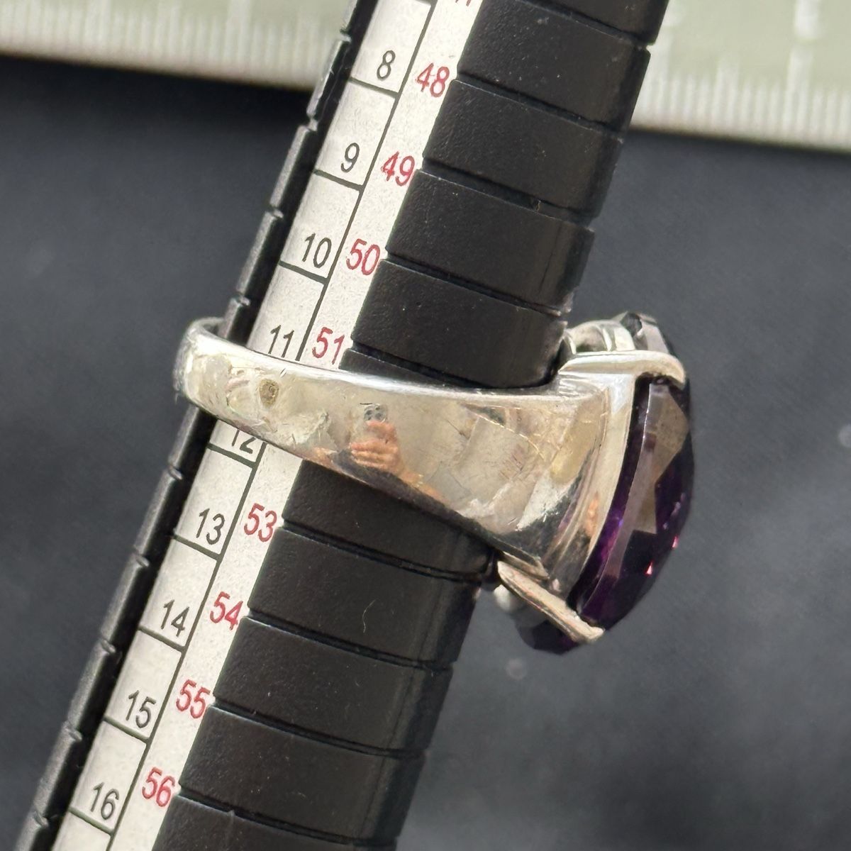 Bagues: Wunderschöne Silber 925 Amethyst Solitär Ring  – D'occasion à Givisiez par dor_xb9k 2