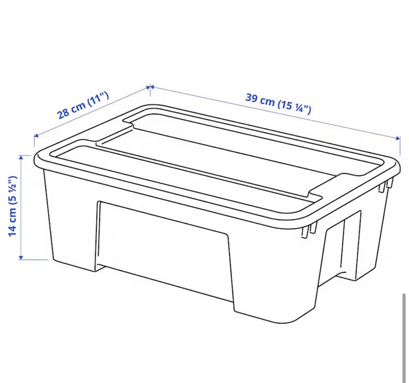 Ikea Samla Klammern, Kunststoff, für 45/65 Liter Boxen, 24 Stück