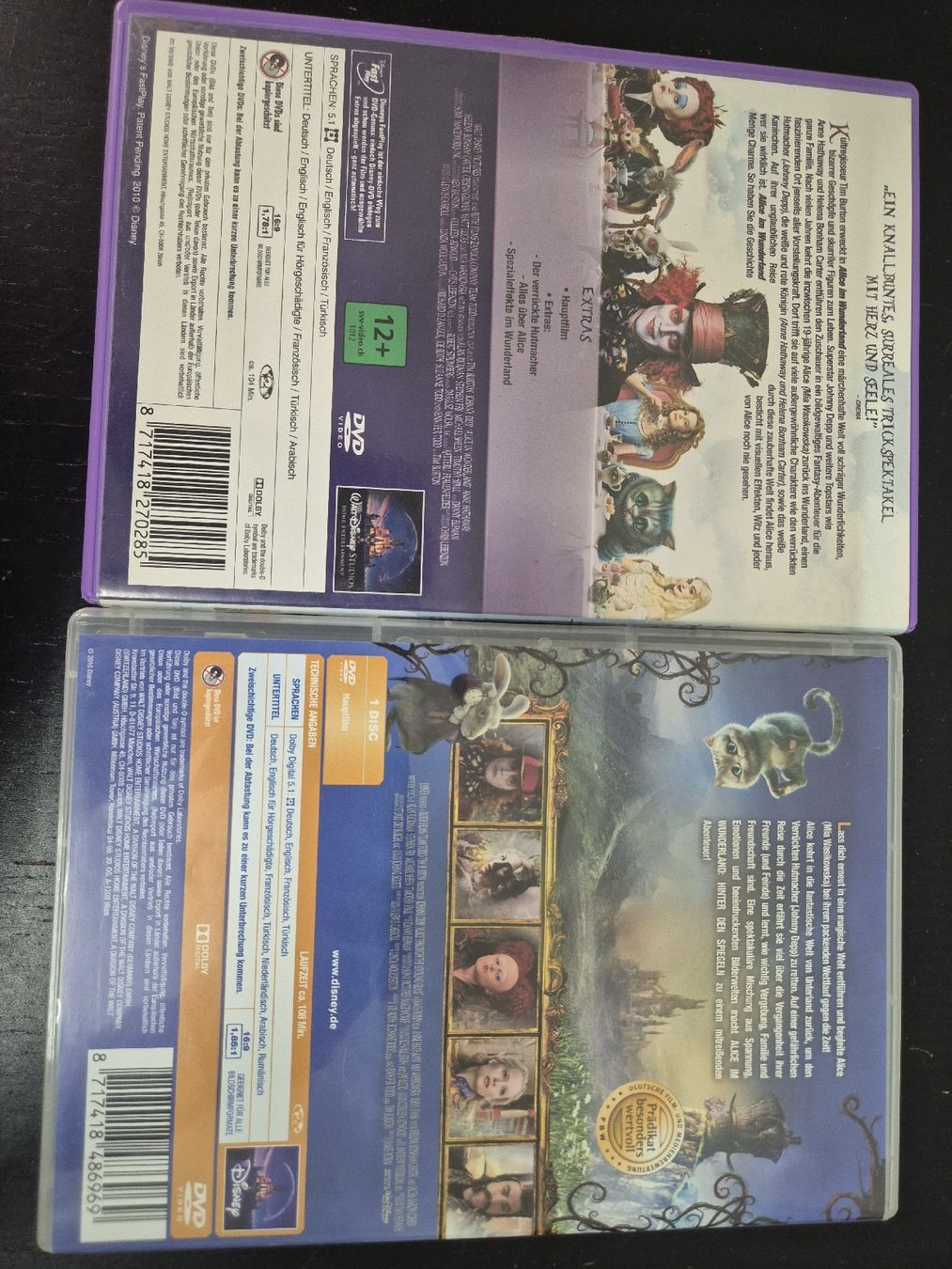 Alle DVDs: Alice im Wunderland & Hinter den Spiegeln – Gebraucht aus Wald ZH von _Hotarubi_ 1