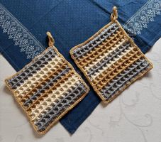 Topflappen Set / 2 Stück / ca 20x20cm / neu