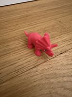Spielfigur Dinosaurier Triceratops pink kleiner Zustand