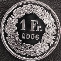1 Franken 2006 stgl. / aus Münzsatz