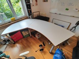 3-Segmente Bürotisch (frei zusammenstellbar)