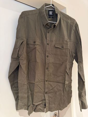 CR7 Hemd, Olivgrün, Slim Fit, Grösse L - Top Zustand!