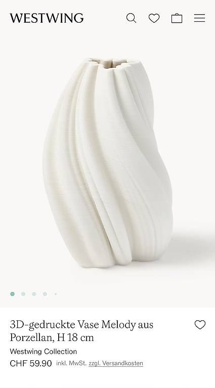 Westwing Vasi & Recipienti: 3D-gedruckte Vase Westwing – Nuovo e nell'imballaggio originale da St. Gallen venduto da Alina.33 2