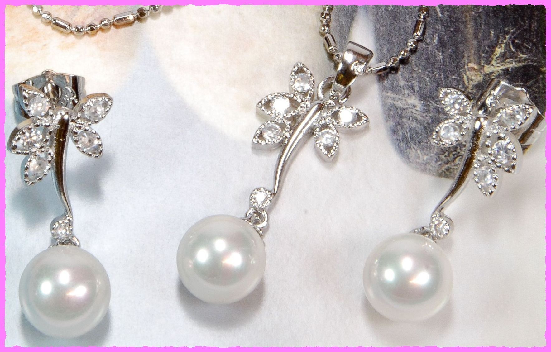 Catenine: Muschelkernperlen Schmuckset ca. 9mm Perlen – Nuovo e nell'imballaggio originale da Oberglatt ZH venduto da Diamond-Girl 2