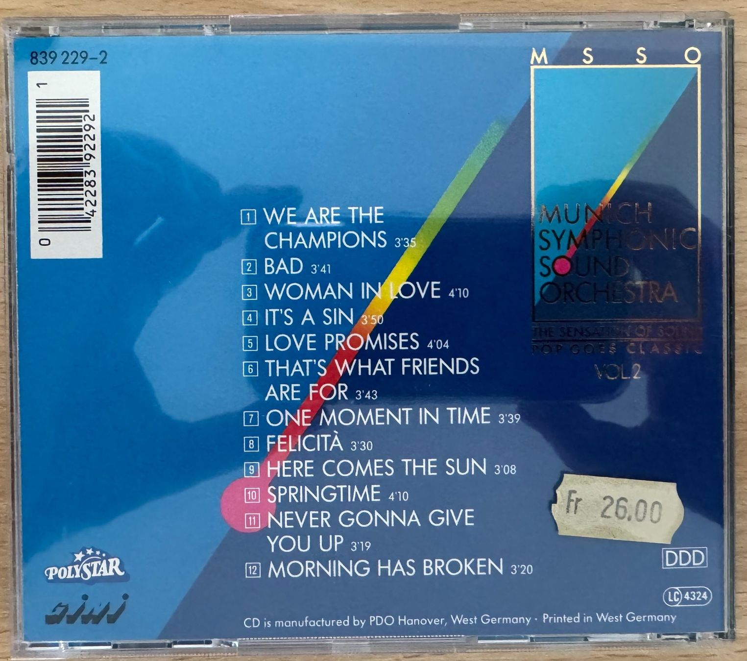CD: MSSO: Pop Goes Classic Volume 2 – Usato da Zürich venduto da recordman01 1