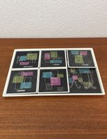 Vintage Ornamin Untersetzer Set mit Tablett Glasuntersetzer