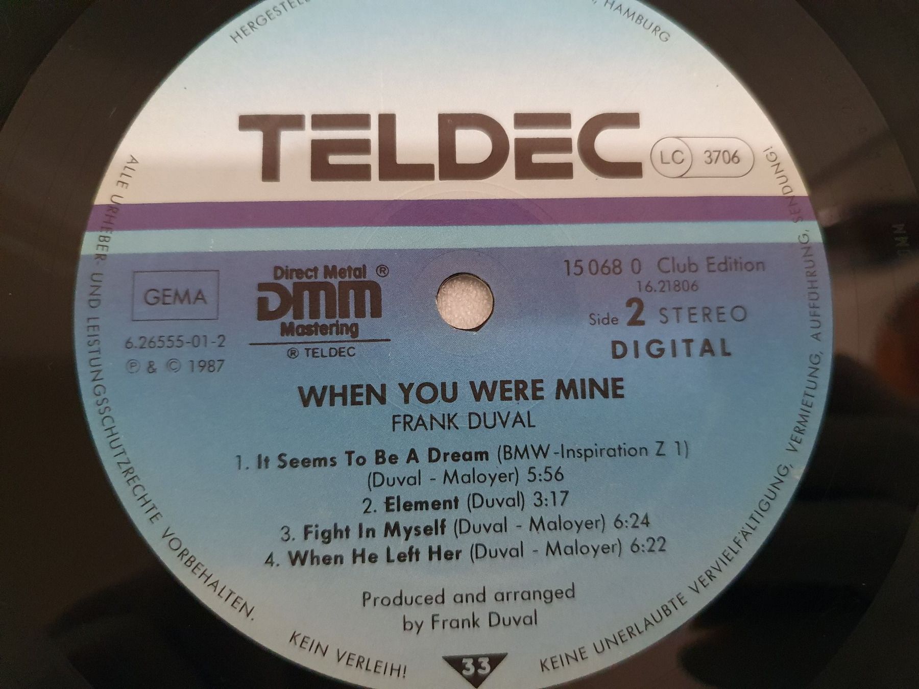 Dischi in vinile: Frank Duval – When You Were Mine – Usato da Uster venduto da Vinyl-Leidenschaft 5