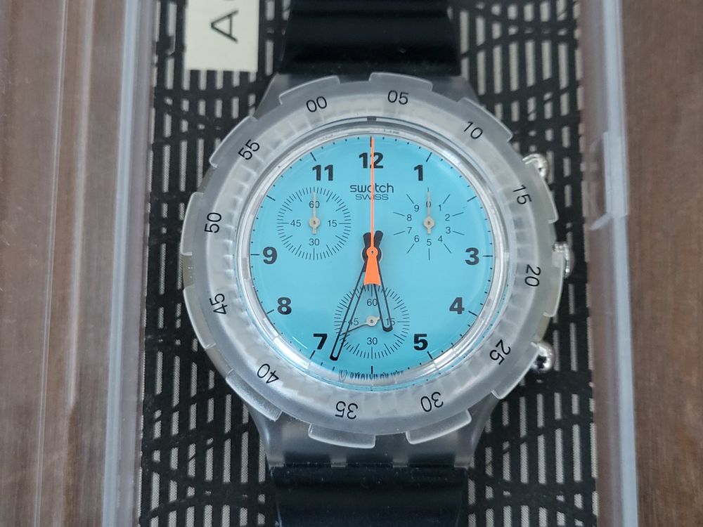 SWATCH AQUA CHRONO SBK111 POOL SIDE NEU (Neu und originalverpackt) in ...