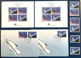 1991 Portugal ( Azoren ) Weltraumfahrt FDC + Blocks ** + ET