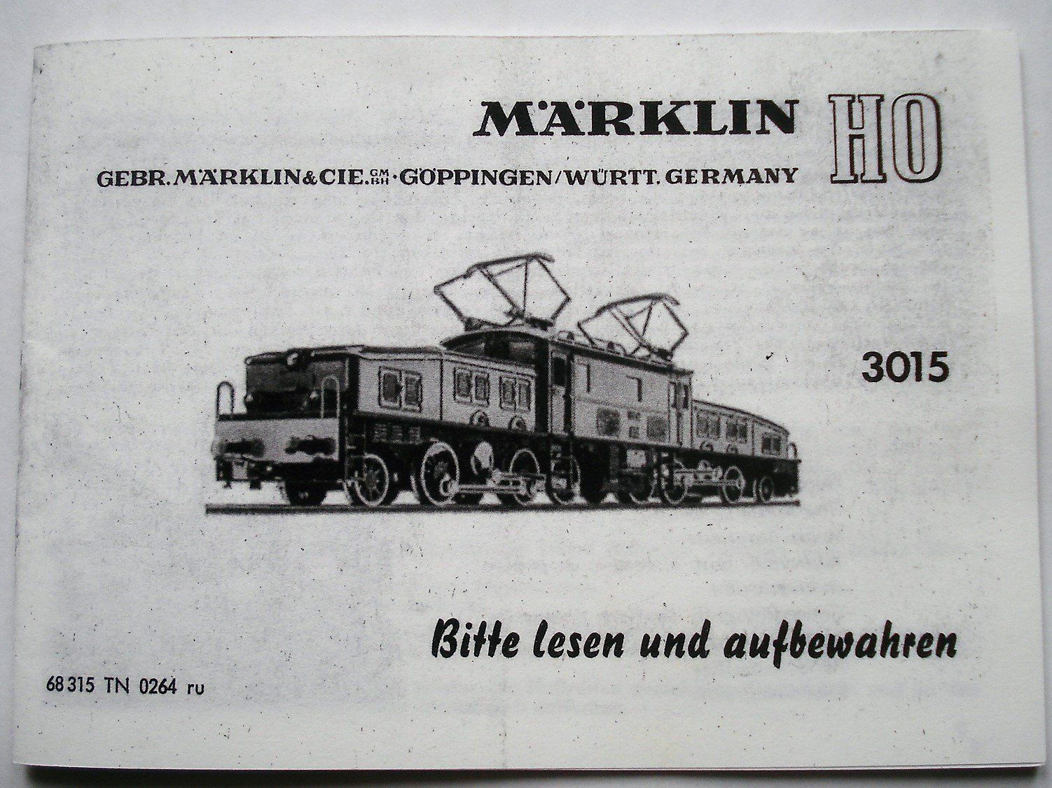 Märklin Modellini di ferrovie: Märklin Betriebsanleitung 3015 – Usato da Frauenfeld venduto da Fixtrix