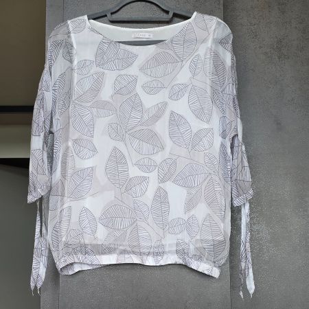 🐸 NILE BLUSE XS MIT SEIDE "BLÄTTER" OBERTEIL TOP