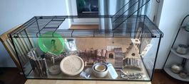Hamsterkäfig/Terrarium mit viel Zubehör (100x40x40cm)