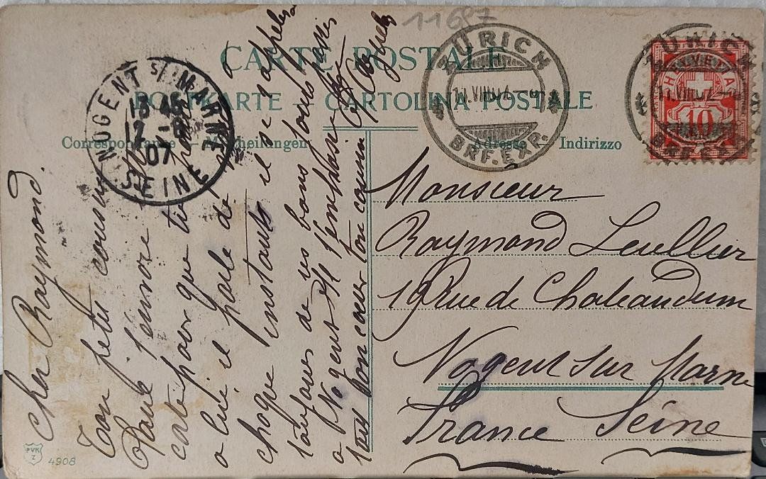 Ansichtskarten: ZÜRICH - Politechnikum - 1907 – Gebraucht aus Delémont von Domdom1 1