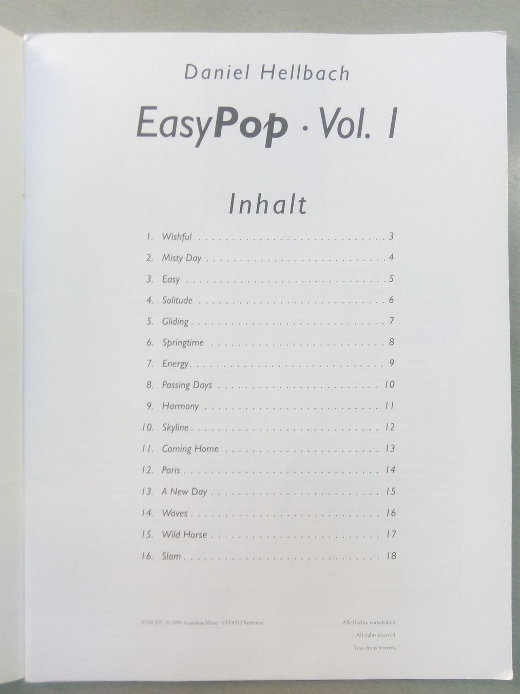 Bücher: Daniel Hellbach Easy Pop Vol. I Klavierstuecke Noten – Gebraucht aus St. Gallen von elk2020 1