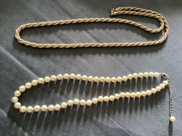 2 Halsketten Modeschmuck 