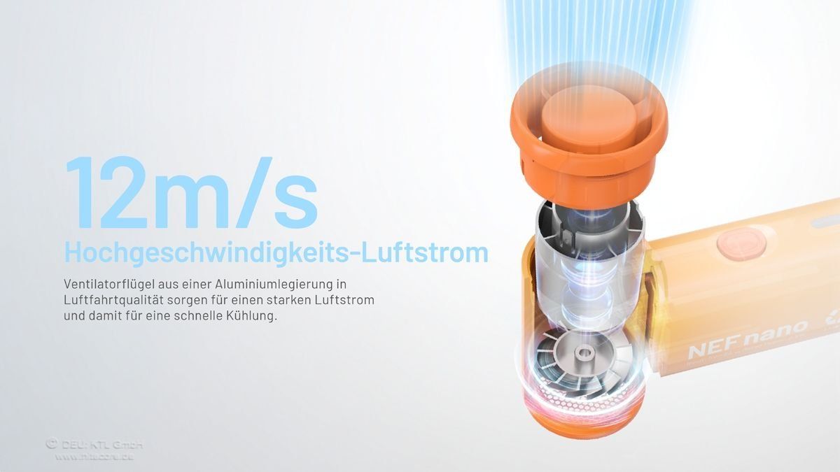 Ventilatori: Nitecore NEF NANO - herziger und starker Mini-Handventilator – Nuovo e nell'imballaggio originale da Grüningen venduto da Prolumin 8