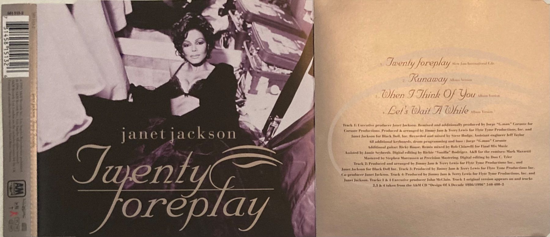 CDs: JANET JACKSON - TWENTY FOREPLAY – D'occasion à Poliez-Pittet par Newtown-Records