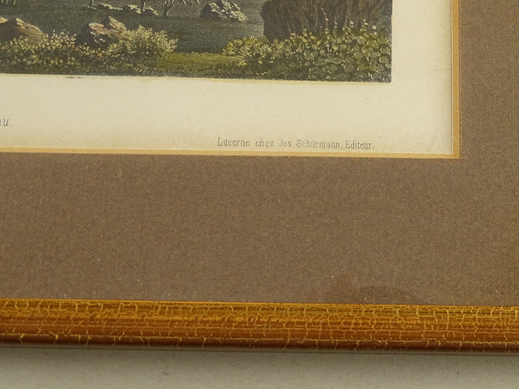 Incisioni: INTERLAKEN, LITHOGRAPHIE UM 1850 – Usato da Grüningen venduto da Kartensammler 7
