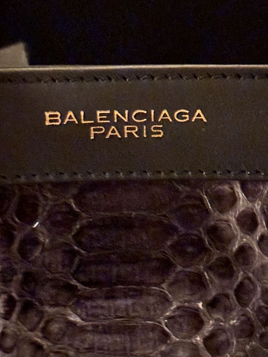 Balenciaga Borse da donna: Balenciaga Python Handbag Black Purple  - Like New – Usato da Winterthur venduto da Atelier.W.Maison 2