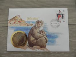 Münzbrief Gibraltar 2.8 ECUS 1993 - European Space Programme