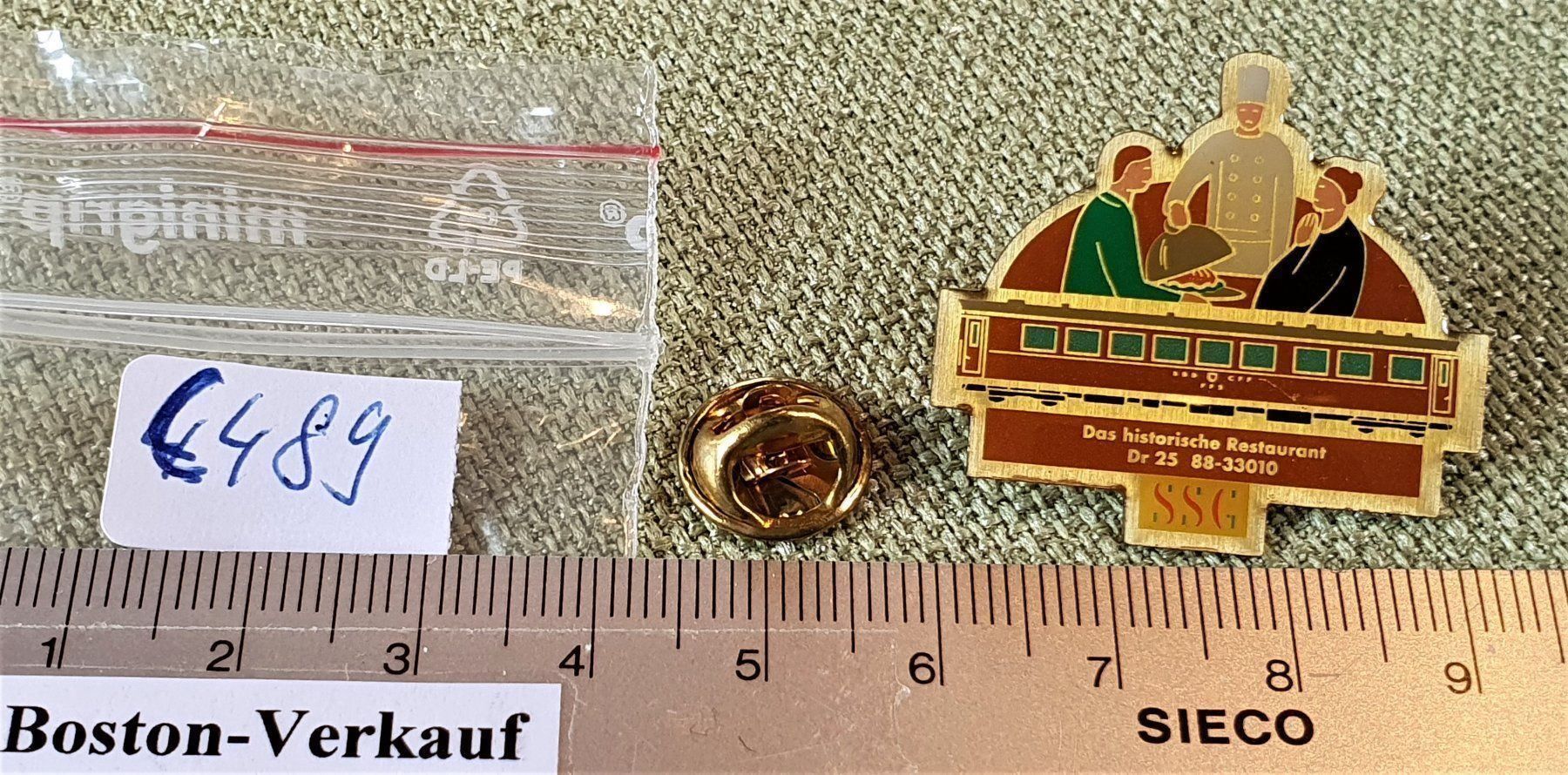 Placchette & Badge: C489 - Pin SSG Historischers Restaurant – Usato da Reinach BL venduto da Boston-Verkauf 2