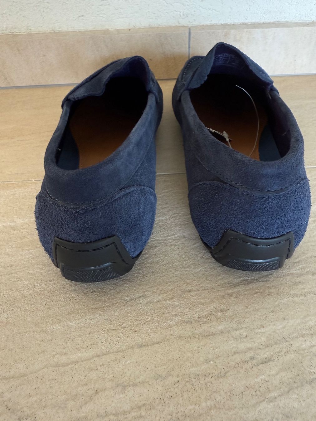 Herrenschuhe: Mocassins en daim, bleu, p. 44 – Neu (gemäss Beschreibung) aus St-Gingolph von GoldenKeys 2