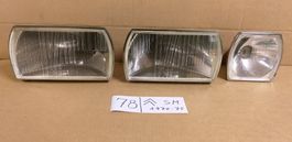 CITROEN SM MASERATI  3 PHARES D'ORIGINE CIBIE / SCHEINWERFER