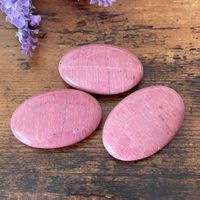 ✲ 1 Stk. Rhodonit Handschmeichler ✲ 40g /55mm Palm Stone