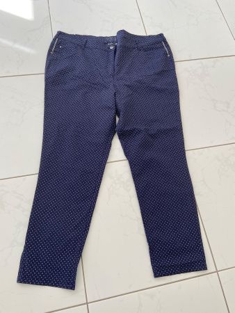 Damen Hose 50 C&A neu Dunkelblau mit Muster