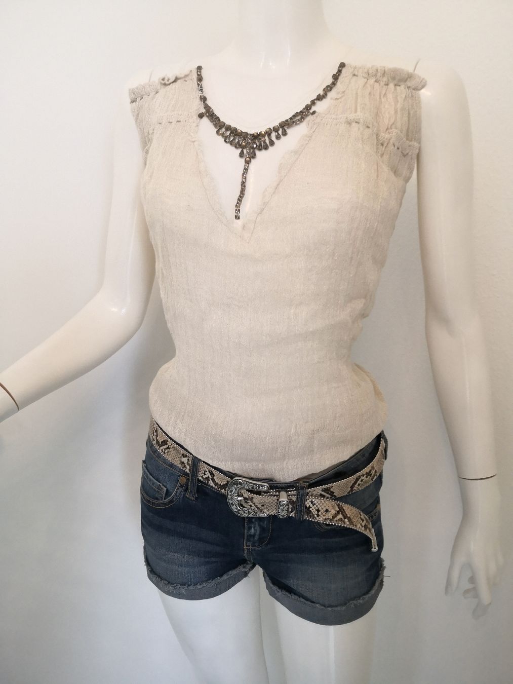 Mango Top: 🤩MANGO SUIT TOP BEIGE MIT STRASS – Nuovo (secondo la descrizione) da Olten venduto da Naja-Twins-Twins 4