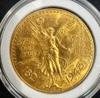 1943 Mexican 50 peso gold coin  