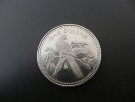 Belize 1 Dollar 1974 - Scharlachroter Ara Papagei