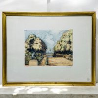 Lionel LE COUTEUX (1847-1909) gravure "Versaille" signée
