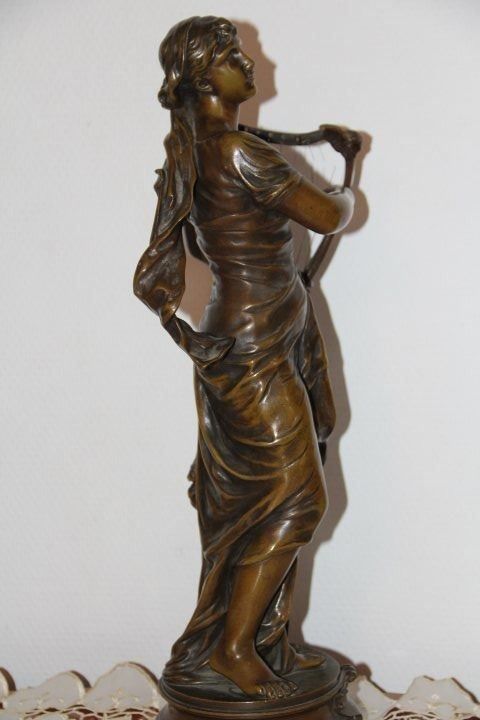 Sculture & Statue: Antique sculpture en bronze signe . – Usato da Praz (Vully) venduto da pikuluka1 2