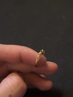 Vergoldete Ring Silber leicht verbogen siehe Bild, Grösse 54