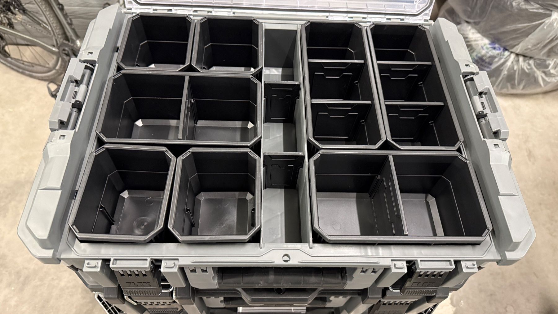 Flex Tutti gli attrezzi: FLEX Stackpack 6-teiliges Aufbewahrungssystem Boxen – Nuovo (secondo la descrizione) da Vaduz venduto da joh_l522 9